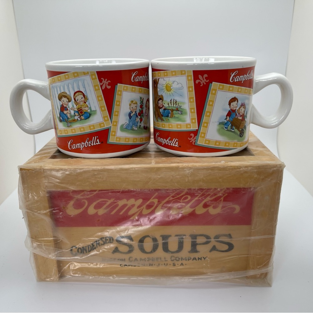 Vintage Campbell’s Soup Set of 2 Mugs Excellent Condition 2003